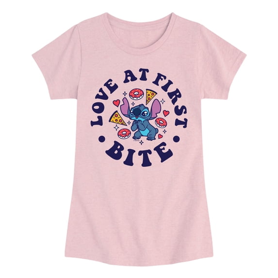 Lilo & Stitch - Girls' Fitted Short Sleeve Graphic T-Shirt
