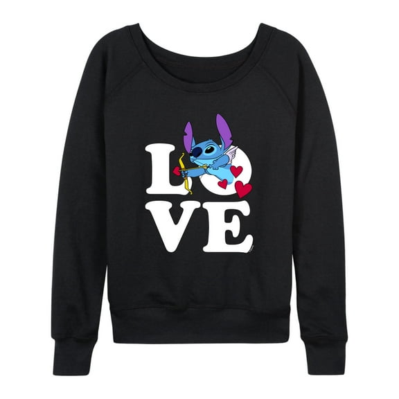 Lilo & Stitch - Love Cupid Stitch - Women's Lightweight French Terry Long Sleeve Shirt