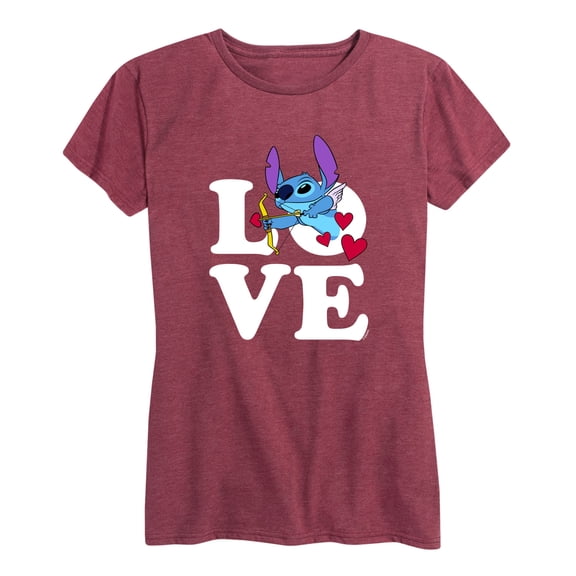 Lilo & Stitch - Love Cupid Stitch - Women's Short Sleeve Graphic T-Shirt