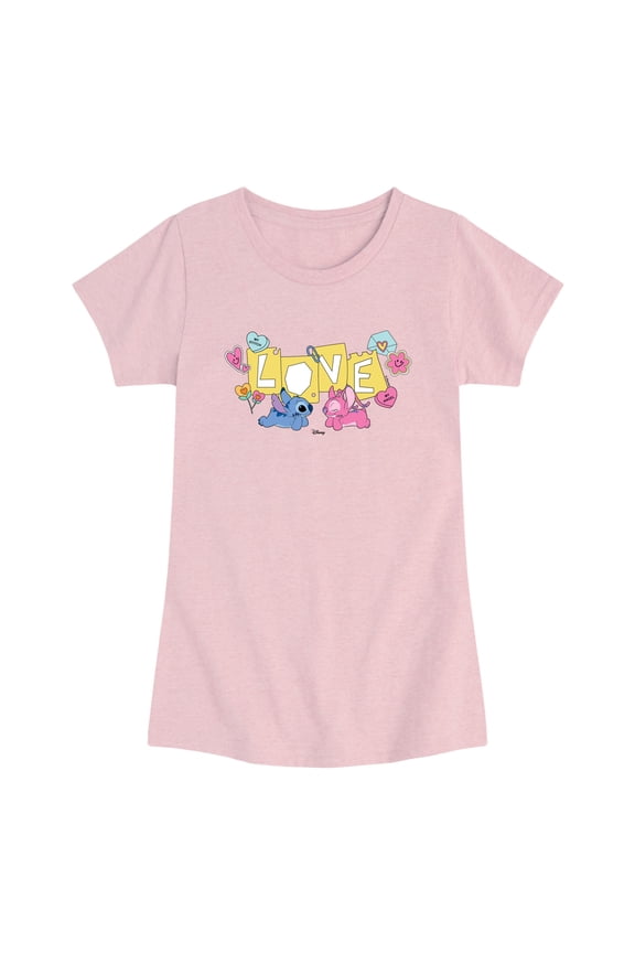 - Love Notes - Toddler Girls Fitted Short Sleeve T-Shirt
