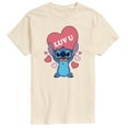 thumbnail image 1 of Lilo & Stitch - Luv U - Men's Short Sleeve Graphic T-Shirt, 1 of 5