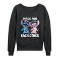 thumbnail image 1 of Lilo & Stitch - Made For Each Other - Women's Lightweight French Terry Long Sleeve Shirt, 1 of 5