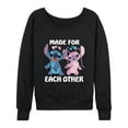 thumbnail image 1 of Lilo & Stitch - Made For Each Other - Women's Lightweight French Terry Long Sleeve Shirt, 1 of 5