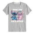 thumbnail image 1 of Lilo & Stitch - Made For Each Other - Youth Boys Short Sleeve Graphic T-Shirt, 1 of 4