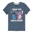 thumbnail image 1 of Lilo & Stitch - Made For Each Other - Youth Boys Short Sleeve Graphic T-Shirt, 1 of 4