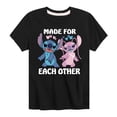 thumbnail image 1 of Lilo & Stitch - Made For Each Other - Youth Boys Short Sleeve Graphic T-Shirt, 1 of 4