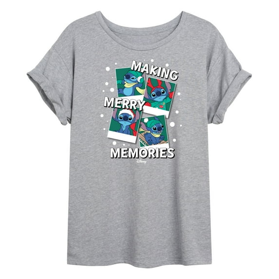 Lilo & Stitch - Making Merry Memories - Women's Oversized T-Shirt