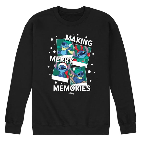 Lilo & Stitch - Making Merry Memories - Men's Crew Neck Fleece Pullover