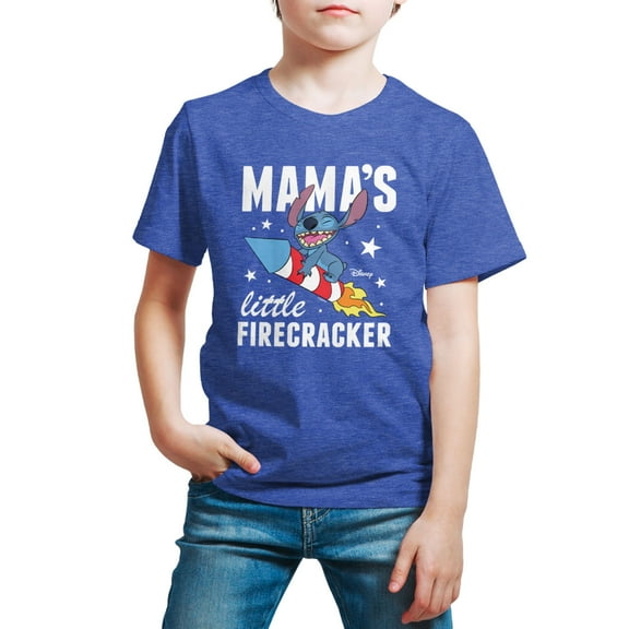 Lilo & Stitch - Mama's Little Firecracker - Youth Short Sleeve Graphic T-Shirt