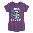 thumbnail image 1 of Lilo & Stitch - Mele Kalikimaka - Girls Fitted Short Sleeve Tee, 1 of 5