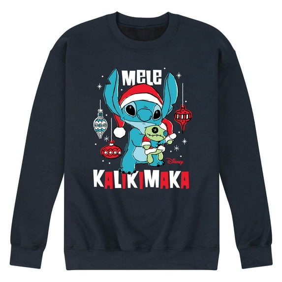 Lilo & Stitch - Mele Kalikimaka - Men's Crew Neck Fleece Pullover
