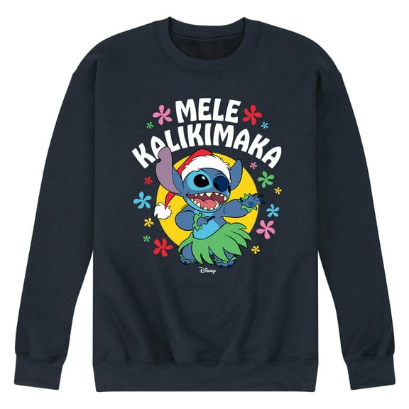 Lilo & Stitch - Mele Kalikimaka - Men's Crew Neck Fleece Pullover
