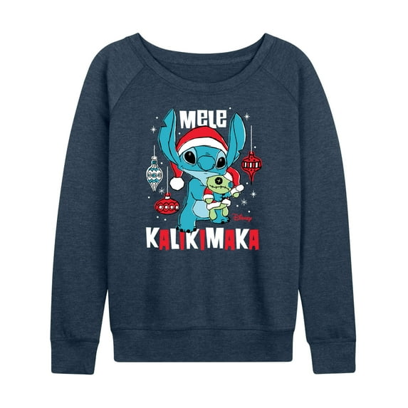 Lilo & Stitch - Mele Kalikimaka - Women's Lightweight French Terry Long Sleeve Shirt