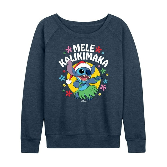Lilo & Stitch - Mele Kalikimaka - Women's Lightweight French Terry Long Sleeve Shirt