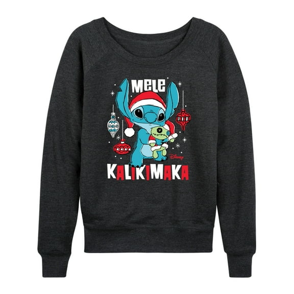 Lilo & Stitch - Mele Kalikimaka - Women's Lightweight French Terry Long Sleeve Shirt
