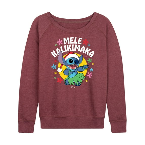 Lilo & Stitch - Mele Kalikimaka - Women's Lightweight French Terry Long Sleeve Shirt