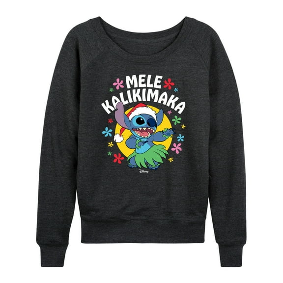 Lilo & Stitch - Mele Kalikimaka - Women's Lightweight French Terry Long Sleeve Shirt