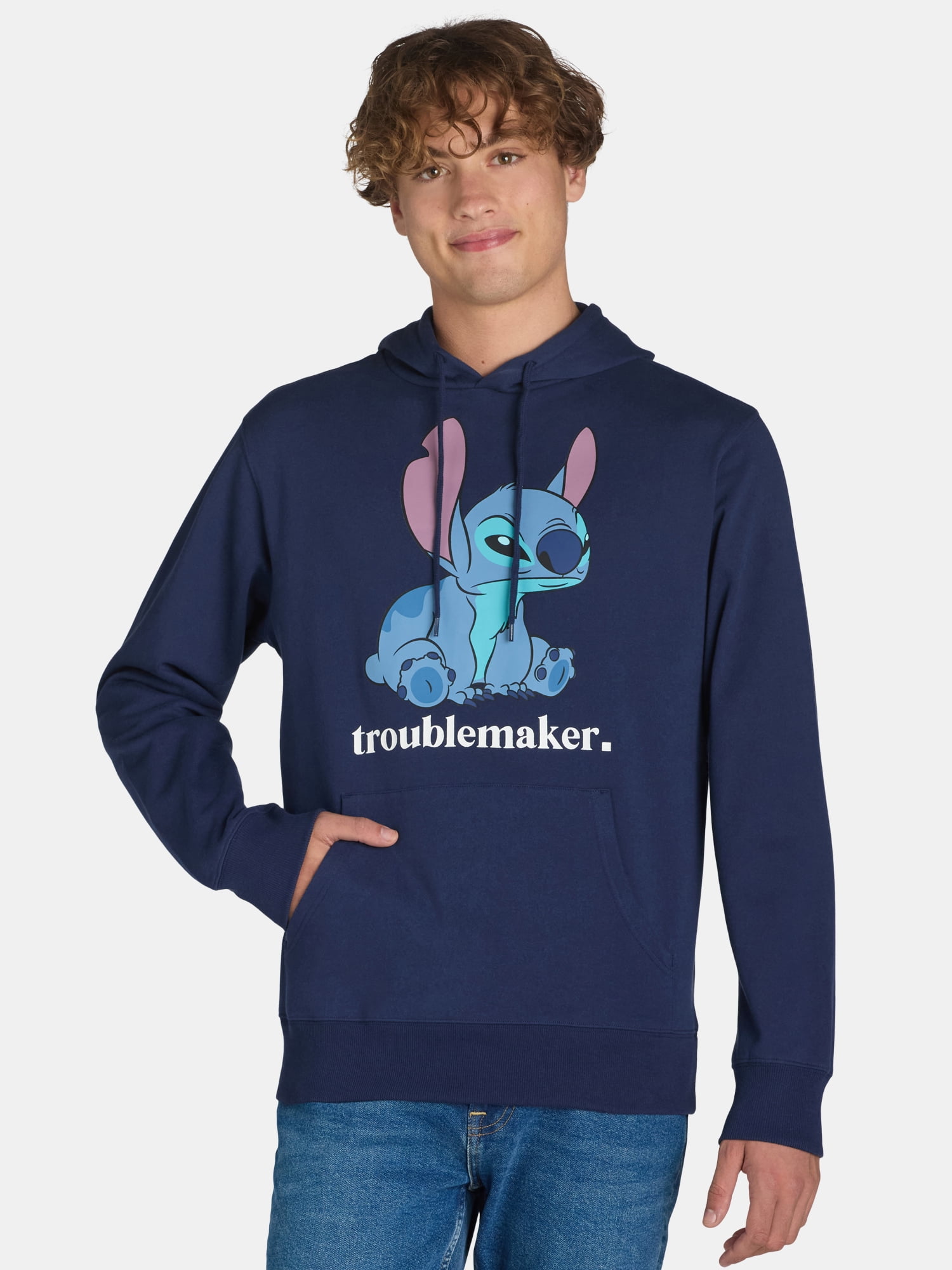 Lilo & Stitch Men's and Big Men's Troublemaker Graphic Hoodie