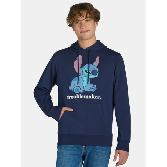 Lilo & Stitch Men's and Big Men’s Troublemaker Graphic Hoodie Sweatshirt, Sizes S-3XL