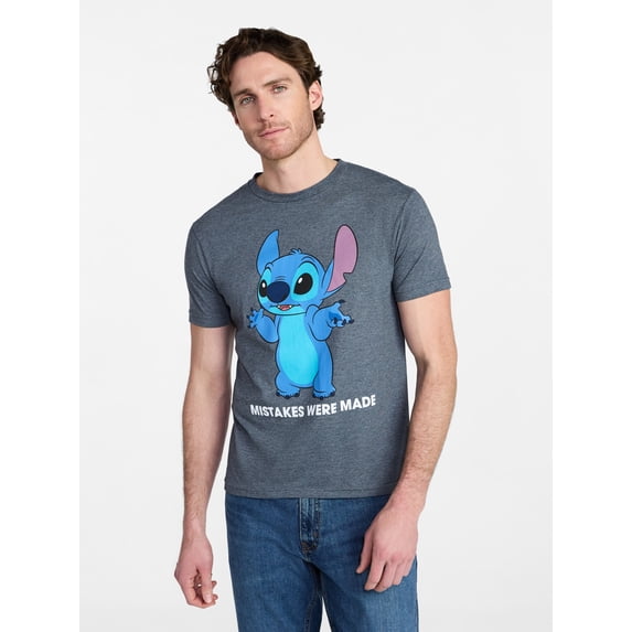 Lilo and Stitch Men's and Big Men's Mistakes Were Made Graphic Tee, Sizes S-3XL