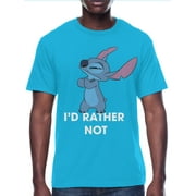 Lilo & Stitch Mens & Big Mens Id Rather Not Graphic Tee Shirt, Sizes S-3XL