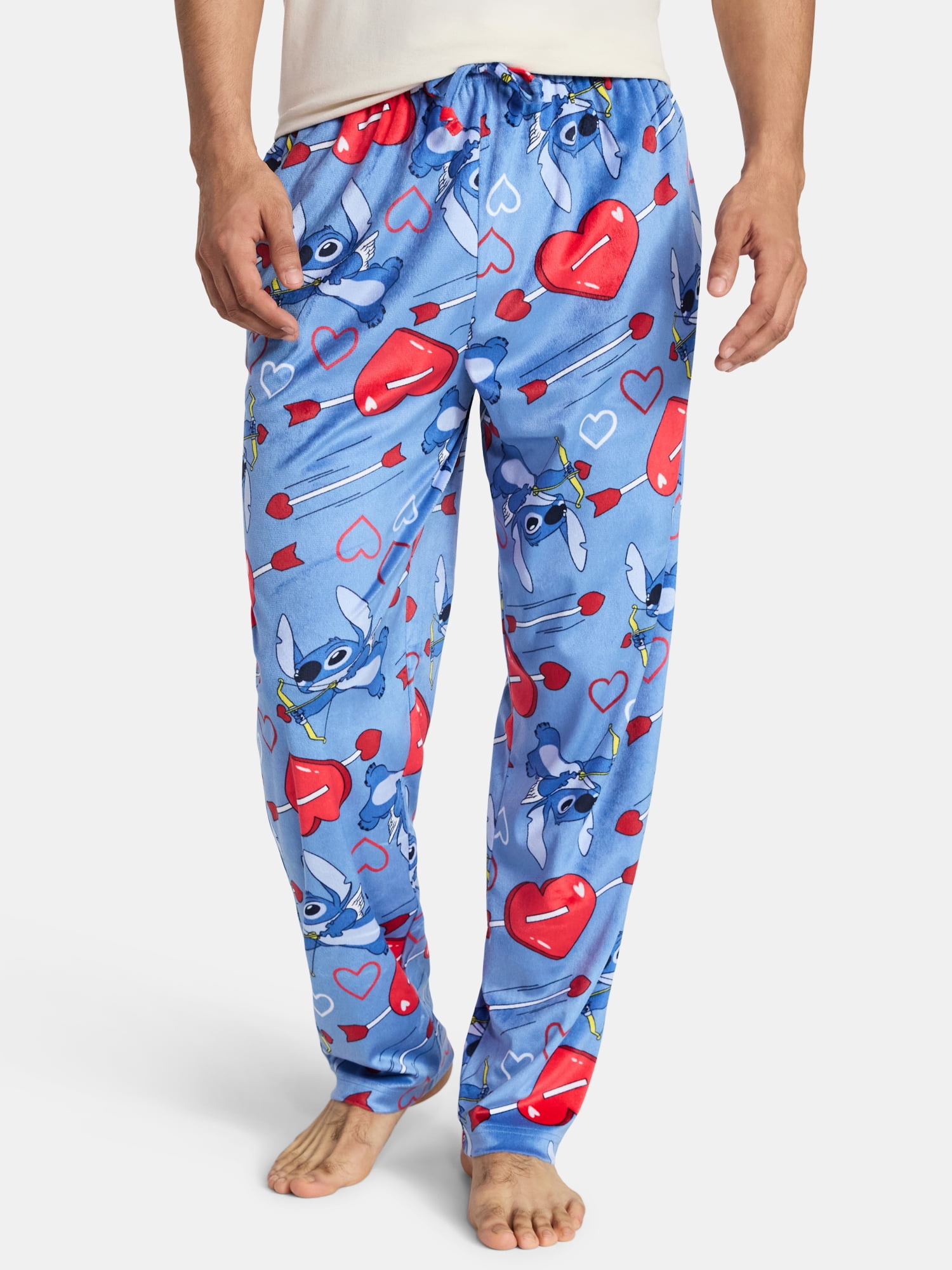 Lilo and Stitch Men's Valentine's Day Sleep Pants, Sizes S-2XL
