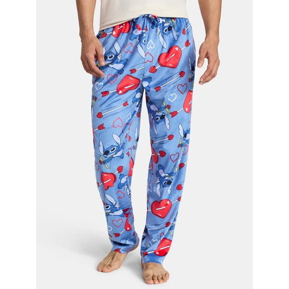 Lilo and Stitch Men's Valentine's Day Sleep Pants, Sizes S-2XL