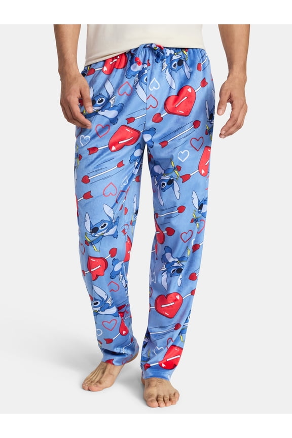 Lilo and Stitch Men's Valentine's Day Sleep Pants, Sizes S-2XL