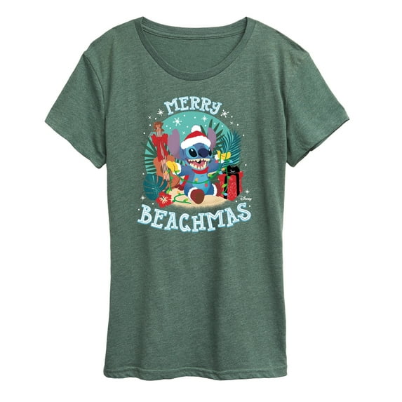 Lilo & Stitch - Merry Beachmas Christmas - Women's Short Sleeve Graphic T-Shirt