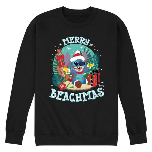 Lilo & Stitch - Merry Beachmas - Men's Crew Neck Fleece Pullover