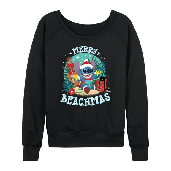 Lilo & Stitch - Merry Beachmas - Women's Lightweight French Terry Long Sleeve Shirt
