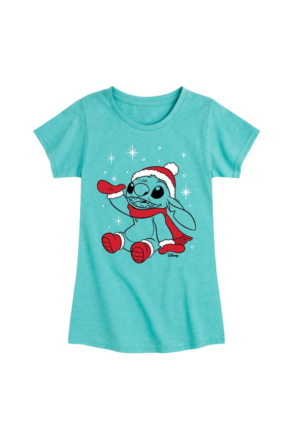 - Merry Stitchmas - Girls Fitted Short Sleeve Tee