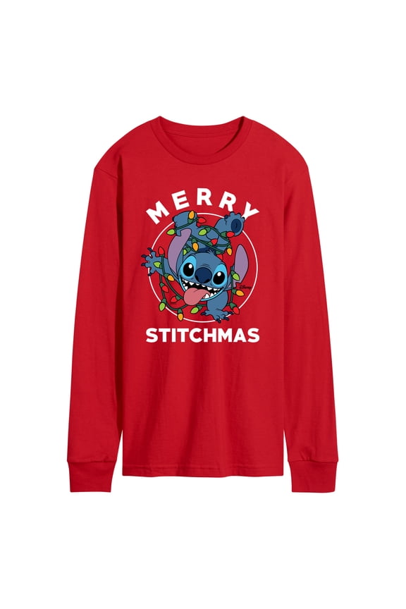- Merry Stitchmas - Men's Long Sleeve Graphic T-Shirt