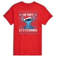 thumbnail image 1 of Lilo & Stitch - Merry Stitchmas - Men's Short Sleeve Graphic T-Shirt, 1 of 5