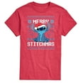 thumbnail image 1 of Lilo & Stitch - Merry Stitchmas - Men's Short Sleeve Graphic T-Shirt, 1 of 5