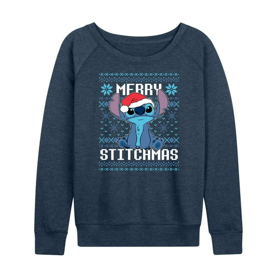 Lilo & Stitch - Merry Stitchmas - Women's Lightweight French Terry Long Sleeve Shirt