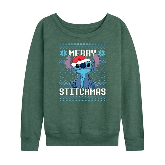 Lilo & Stitch - Merry Stitchmas - Women's Lightweight French Terry Long Sleeve Shirt