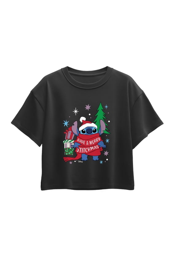 - Merry Stitchmas - Youth Girls Boxy T-Shirt