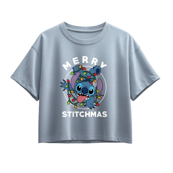 Lilo & Stitch - Merry Stitchmas - Youth Girls Boxy T-Shirt
