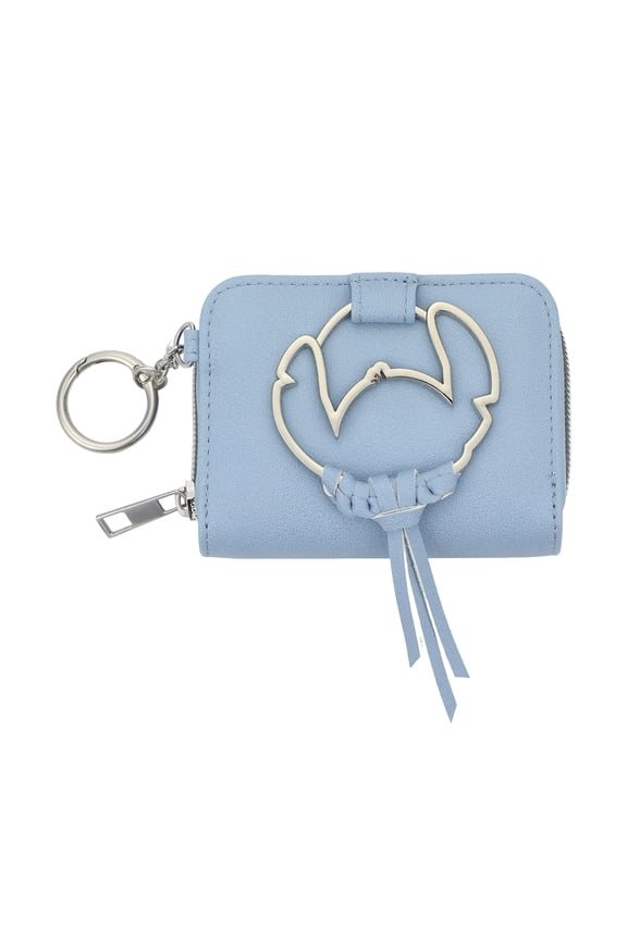 Lilo & Stitch Metal Stitch & Tassel Blue 4.5" Wallet