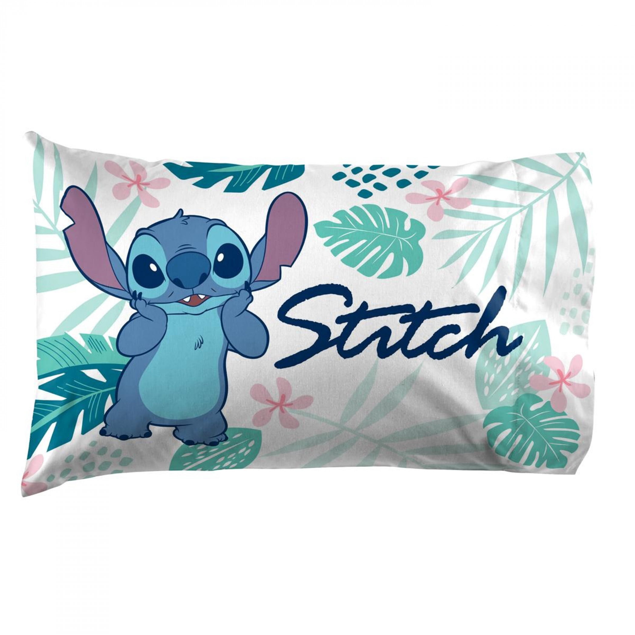 Lilo & Stitch Misty Palm Microfiber Standard-Sized Single Pillowcase 20" x 30", Blue