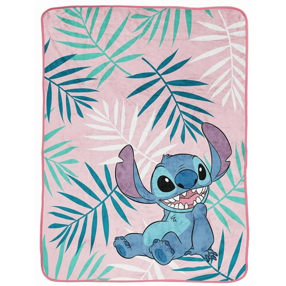 Lilo & Stitch Misty Palm Microfiber Throw 46" x 60", Blue