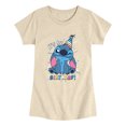thumbnail image 1 of Lilo & Stitch - My Birthday Stitch Fitted Short Sleeve Graphic T-Shirt, 1 of 4