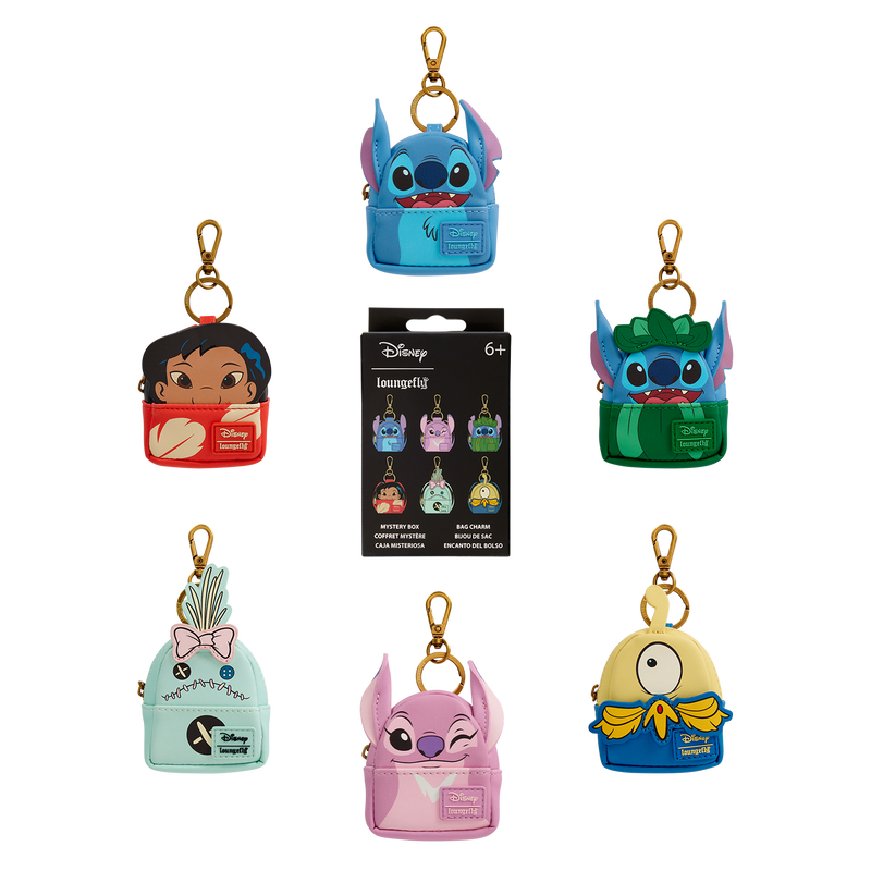 Disney Floral Stitch Mini Backpack and Keyring Charm Stitch Mini Backpack Bag Card WALLET & Key Chain Gift Set  main image 2