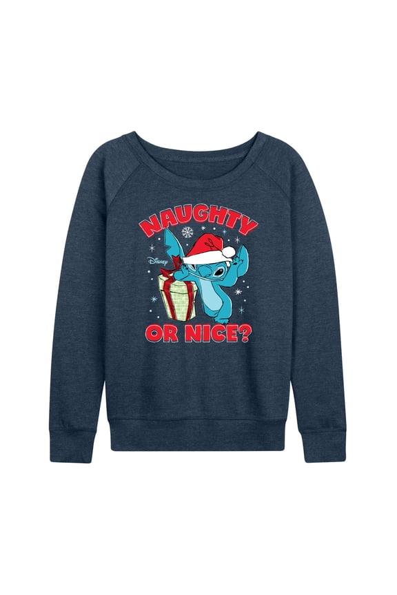 - Naughty Or Nice - Women's Lightweight French Terry Long Sleeve Shirt