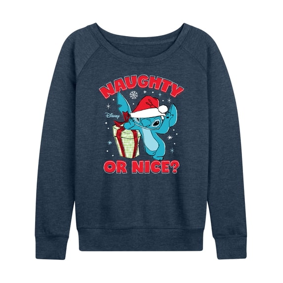 Lilo & Stitch - Naughty Or Nice - Women's Lightweight French Terry Long Sleeve Shirt