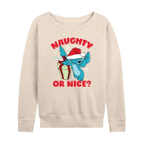 Lilo & Stitch - Naughty Or Nice - Women's Lightweight French Terry Long Sleeve Shirt