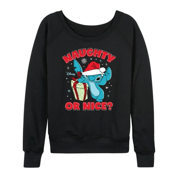 Lilo & Stitch - Naughty Or Nice - Women's Lightweight French Terry Long Sleeve Shirt
