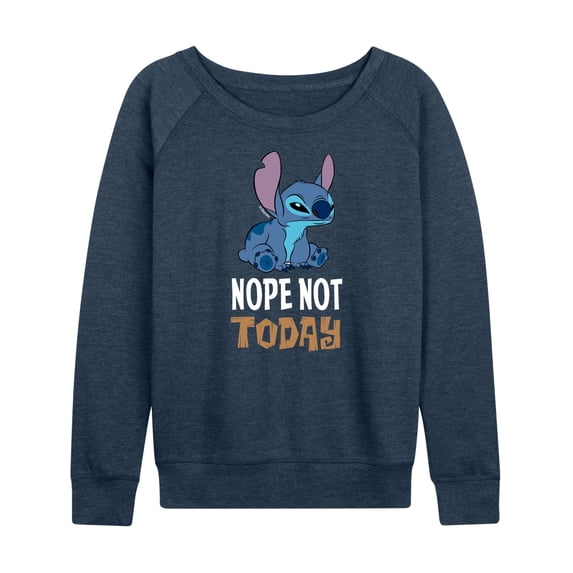 Lilo & Stitch - Nope Not Today - Women's French Terry Long Sleeve Pullover