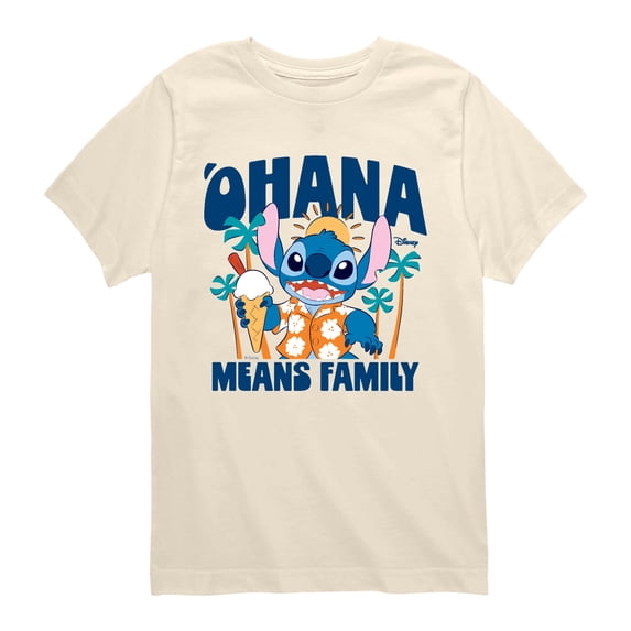Lilo & Stitch - Ohana Family Fun Stitch - Youth Boys Short Sleeve Graphic T-Shirt